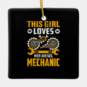 Ornement En Céramique MécaniqueCette Fille Aime Son Mécanique