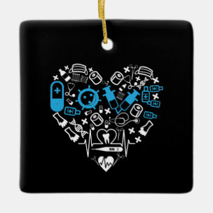 Ornement En Céramique Médecine - Coeur de l'équipement médical