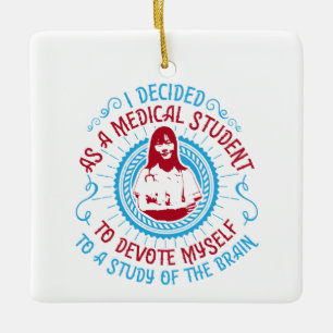 Ornement En Céramique Médecine - Études étudiantes Médicales Cerveau