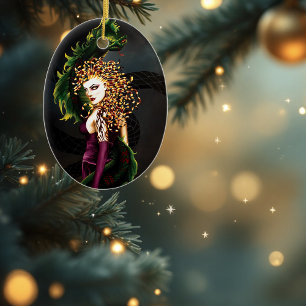 Ornement En Céramique Méduse Mythologie grecque Snake Gorgon