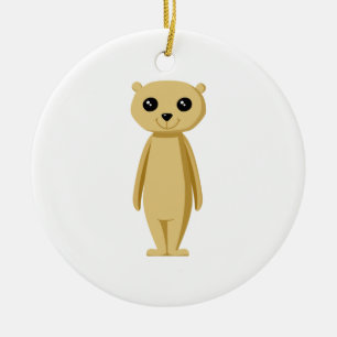 Ornement En Céramique Meerkat. mignon