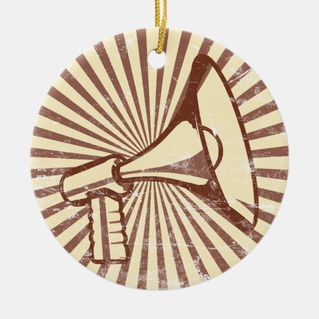 Ornement En Céramique Mégaphone (Devant)