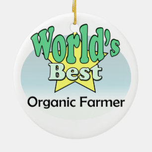 Ornement En Céramique Meilleur agriculteur biologique au monde