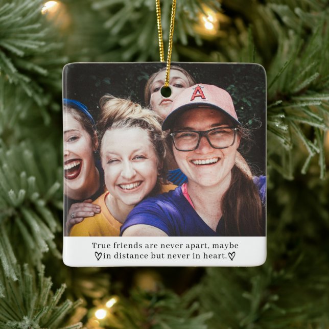 Ornement En Céramique Meilleur ami Amitié longue distance Véritable Amis (Arbre)