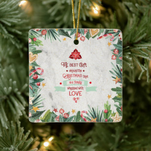 Ornement En Céramique Meilleur cadeau autour de l'arbre de Noël sur le m