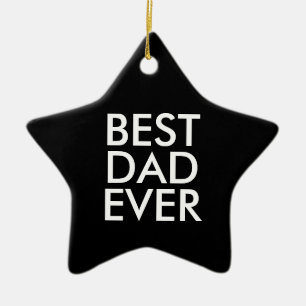 Ornement En Céramique Meilleur papa   Idée cadeau de Noël