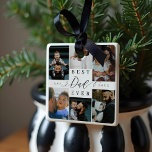 Ornement En Céramique Meilleur papa jamais | Fête des pères 6 Collage ph<br><div class="desc">Envoyez un beau cadeau personnalisé à votre père qu'il chérira pour toujours. Un collage de photos de famille personnalisées pour afficher vos photos de famille et vos souvenirs spéciaux. Notre design comprend un design simple de 6 photos collage grille avec "Best Dad Ever" conçu dans un style de script noir...</div>