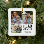 Ornement En Céramique Meilleur papa photos personnalisées<br><div class="desc">Célébrez papa avec cet ornement de céramique photo personnalisée Best Papa, avec trois photos personnalisées et un message personnalisé. Ce souvenir chaleureux est parfait pour honorer des souvenirs chéris et montrer votre amour. Que ce soit pour la Fête des Pères, un anniversaire, Noël, ou juste parce que, ce ornement ajoute...</div>