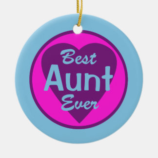 Ornement En Céramique Meilleure tante Ever Personalized Ornament