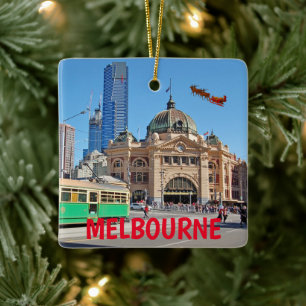 Ornement En Céramique Melbourne Australia Scenic Christmas Ornament