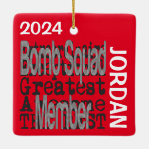Ornement En Céramique Membre de l'équipe de bombardement Extraordinaire