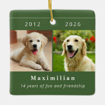 Mémorial de chien personnalisé 2 Photo Nom personn