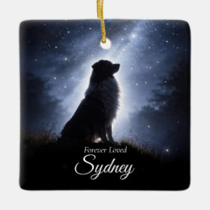 Ornement En Céramique Mémorial de sympathie pour chien berger australien