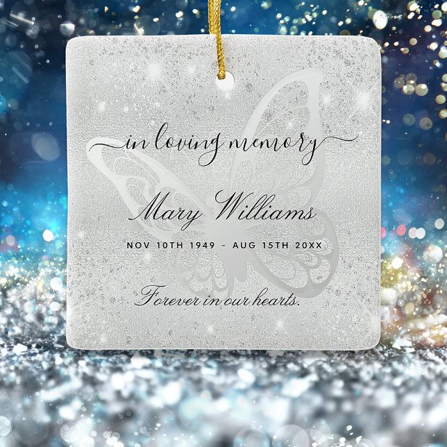 Ornement En Céramique Mémorial des papillons de parties scintillant d'ar (Créateur téléchargé)