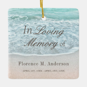 Ornement En Céramique Mémorial des Vacances de Mémoire Beach