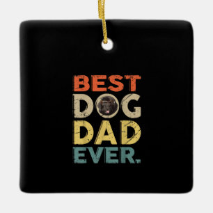 Ornement En Céramique Mens Terre-Neuve Meilleur Chien Papa Jour Fars