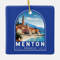 Menton France Travel Art Vintage
