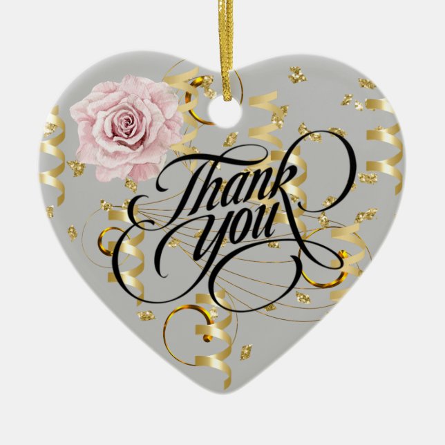 Ornement en céramique Merci (Devant)