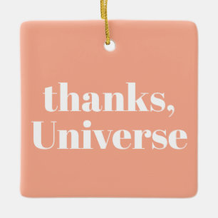 Ornement En Céramique Merci, Univers
