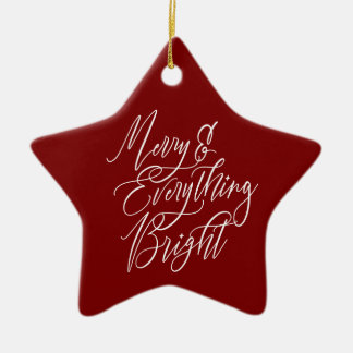 Ornement En Céramique Merry & Everything Bright Red
