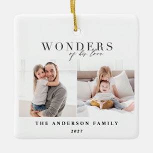 Ornement En Céramique Merveilles à lui Noël religieux d'amour