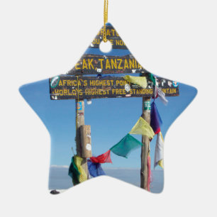 Ornement En Céramique Message sur le Sommet du Kilimandjaro kenya