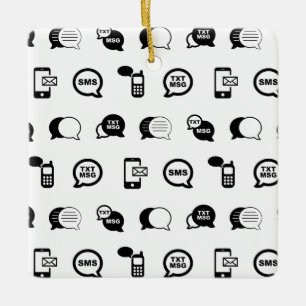 Ornement En Céramique Messagerie textuelle portable amusante COULEUR BG