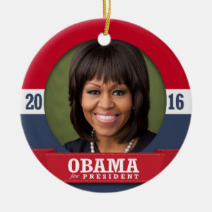 ORNEMENT EN CÉRAMIQUE MICHELLE OBAMA 2016