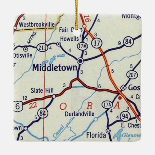 Ornement En Céramique Middletown NY (Dos)