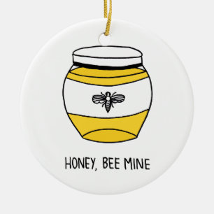 Ornement En Céramique Miel, mienne d'abeille