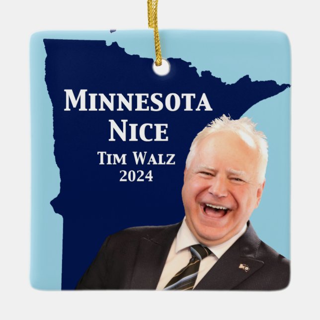 Ornement En Céramique Minnesota Nice Tim Walz (Devant)