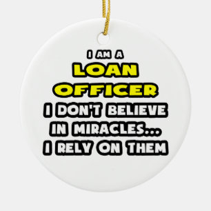 Ornement En Céramique Miracles et agents de prêt ...Amusant