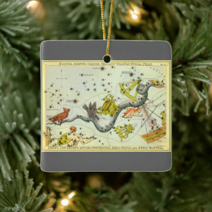 Ornement En Céramique Miroir d'Urania, Carte céleste d'astronomie vintag
