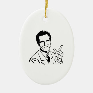 Ornement En Céramique Mitt Romney parlant
