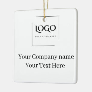 Ornement En Céramique Modèle de logo personnalisé élégant