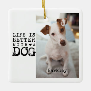 Ornement En Céramique Modèle de photo de citation pour chien moderne
