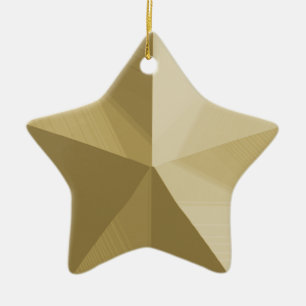 Ornement En Céramique Modèle personnalisable d'ornement de Noël étoile d
