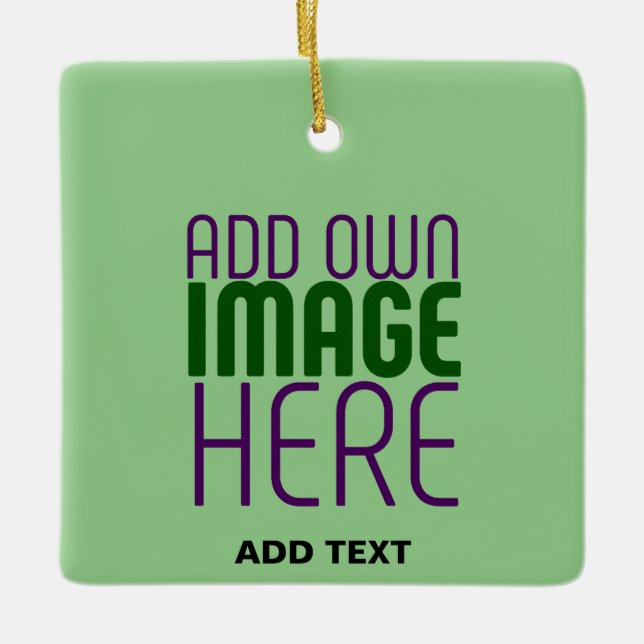 ORNEMENT EN CÉRAMIQUE MODÈLE TEXTE D'IMAGE VERTE MINT MODERNE (Devant)