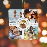 Ornement En Céramique Modern Best Friends Forever Photo Collage | Bestie<br><div class="desc">Un grand cadeau pour votre bestie que ce soit pour son anniversaire, noël ou juste parce que... Ce vêtement de collage photo moderne est abordable et mignon. Il se compose de 5 de vos photos préférées, les mots "BEST AMIS FOREVER" et vos noms. Il comprend également le mot "Besties" et...</div>