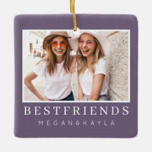 Ornement En Céramique Modern Chic Best Friends BFF Photo