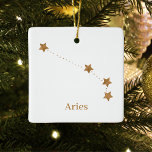 Ornement En Céramique Modern Zodiac Sign Gold Aries | Element Fire Paper<br><div class="desc">Modern Zodiac Sign Gold Aries | Element Fire Paper Cups</div>