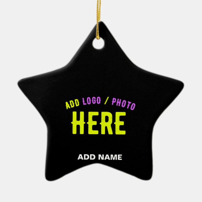 ORNEMENT EN CÉRAMIQUE MODERNE ET MODERNE PERSONNALISABLE NOIR VÉRIFIÉ (Devant)