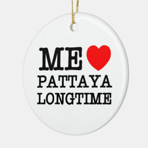 ORNEMENT EN CÉRAMIQUE MOI AIME PATTAYA LONGTIME
