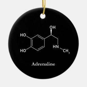 Ornement En Céramique Molécule de chimie adrénaline épinéphrine