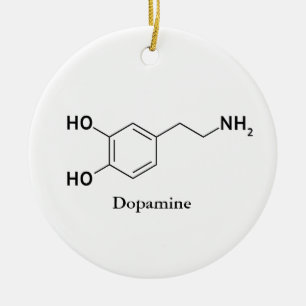 Ornement En Céramique Molécule de dopamine Chimie Biochimie