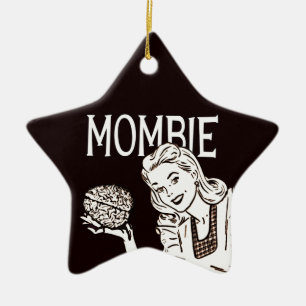 Ornement En Céramique Mombie Retro Zombie
