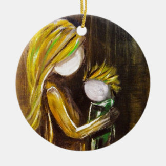 Ornement En Céramique Moment avec la maman (fils)