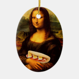 Ornement En Céramique Mona Lisa aime Paninis