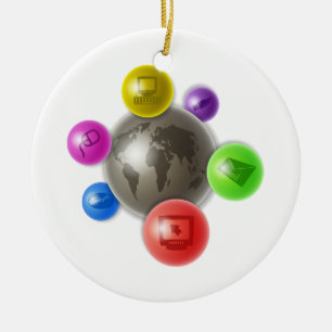 Ornement En Céramique Monde des ordinateurs