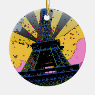 Ornement En Céramique Monde Psychédélique : Tour Eiffel, Paris France A1